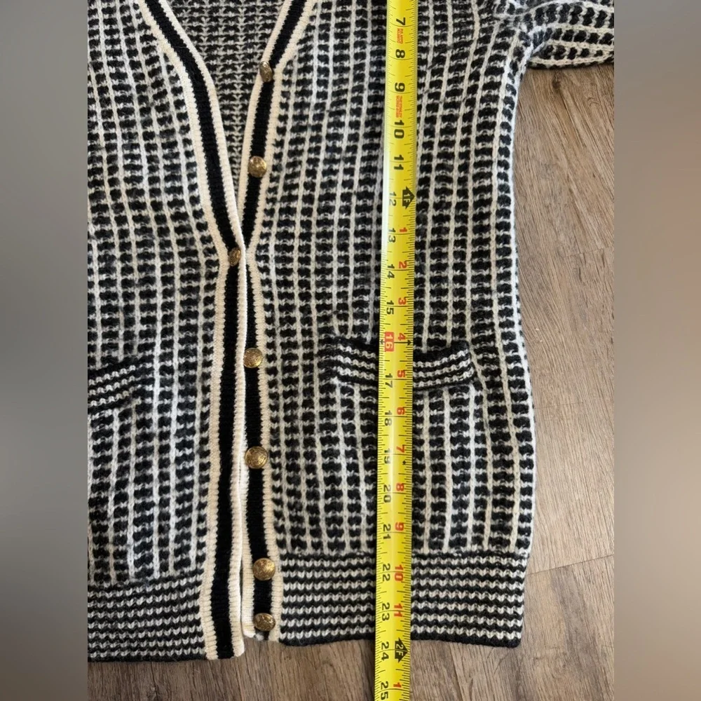 J. Crew • 100% Merino Wool Gold Button Cardigan Sweater - Picture 8 of 11